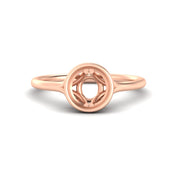 Bezel Set Semi Mount Split Engagement Ring